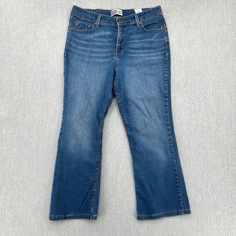 Signature Levi Strauss Jeans Womens 14S Blue Bootcut At Waist‎ Stretch Denim